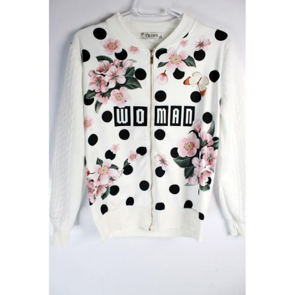 Moletom Estampa Florido - Branco