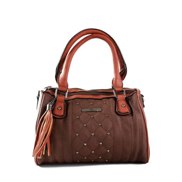 Bolsa de Mão Com Matelassê Costurado e Tassel